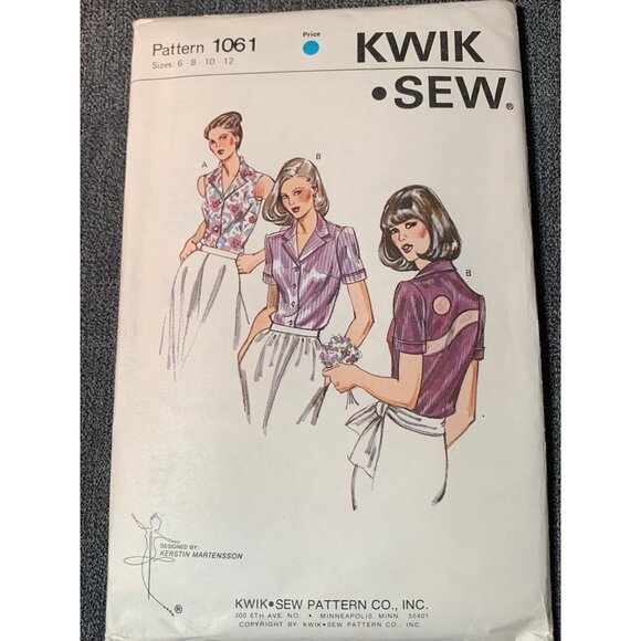 Kwik Sew Misses Shirt Sewing Pattern sz 6-12 1061 - uncut - Picture 1 of 3